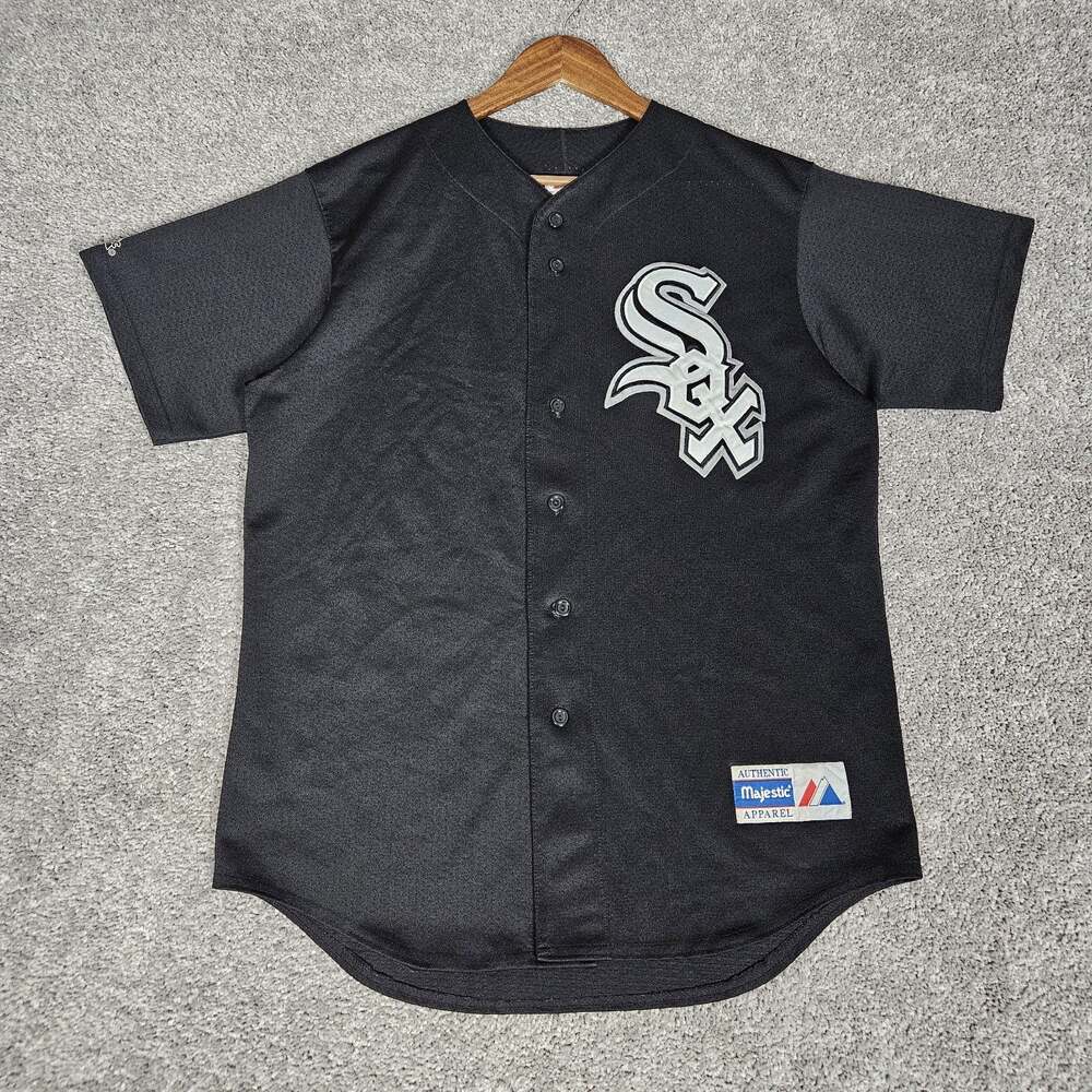 Vtg Majestic Chicago White Sox Baseball Jersey Men's Large Button Up Made In USA